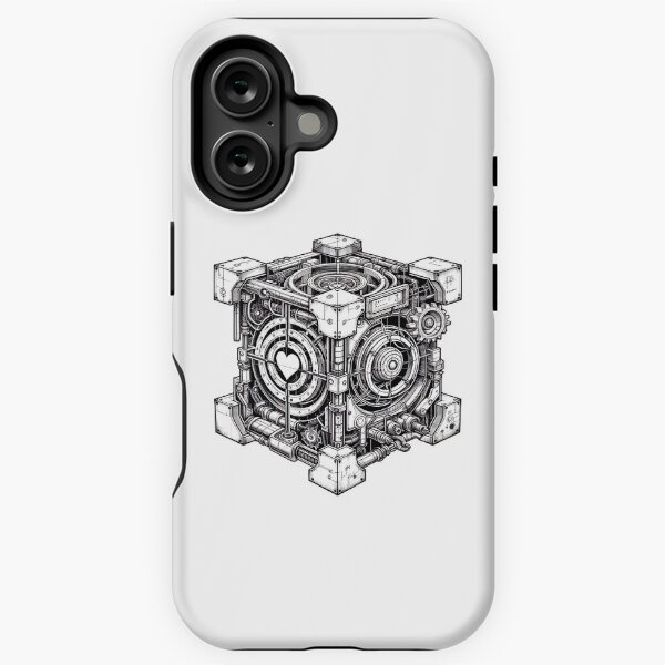 Item preview, Steampunk Scientist Companion Cube with Gothic Portal-shaped Mechanical Apertures designed and sold by irek07.