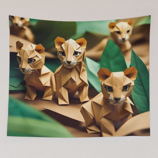 Item preview, Origami Art - Jungle Cub: A Baby Jaguar's Rainforest Adventure designed and sold by ArtfulFolds.