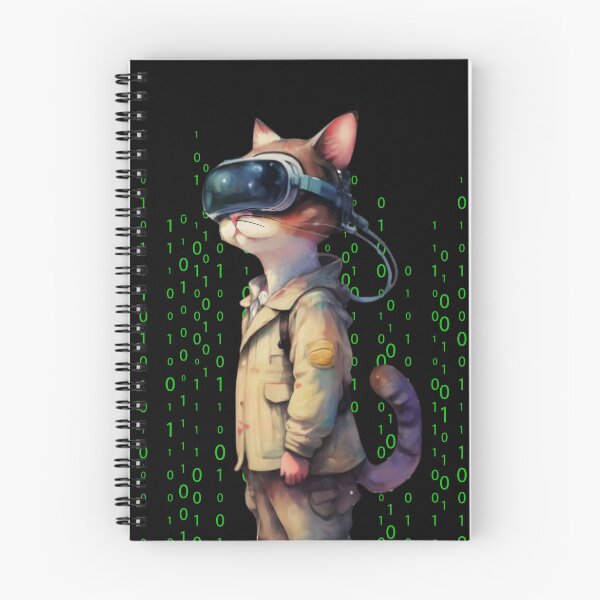 Item preview, Apple vision Matrix Cat Wearing Metaverse Glasses  designed and sold by Psycho-Crazy.