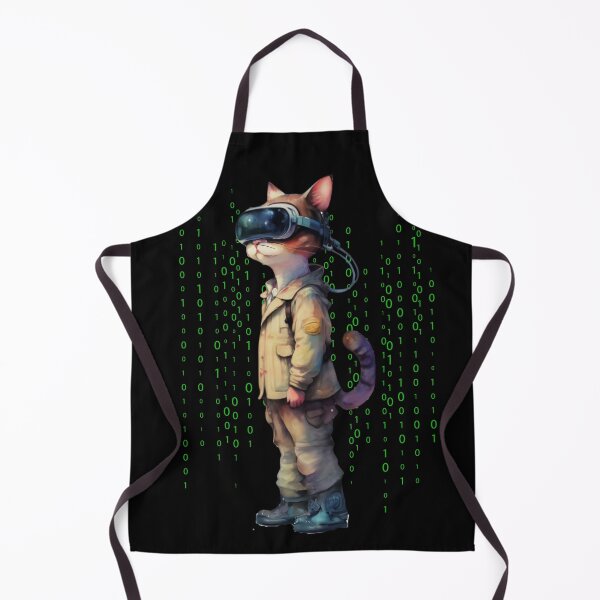 Item preview, Apple vision Matrix Cat Wearing Metaverse Glasses designed and sold by Psycho-Crazy.