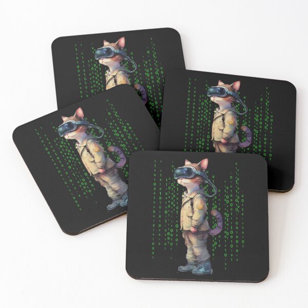 Item preview, Apple vision Matrix Cat Wearing Metaverse Glasses  designed and sold by Psycho-Crazy.