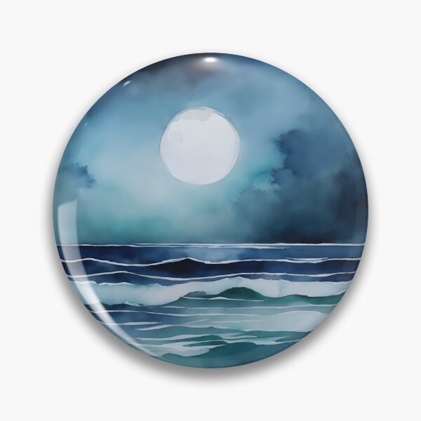 Item preview, Moonlit Ocean Tranquility designed and sold by colorvisionart.
