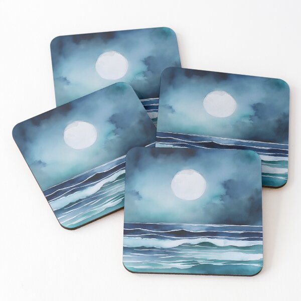 Item preview, Moonlit Ocean Tranquility designed and sold by colorvisionart.