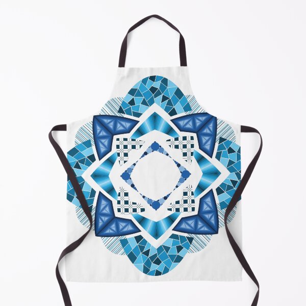 Item preview, Blue Abstract Flower With Geometric Patterns designed and sold by DHTDesigns.