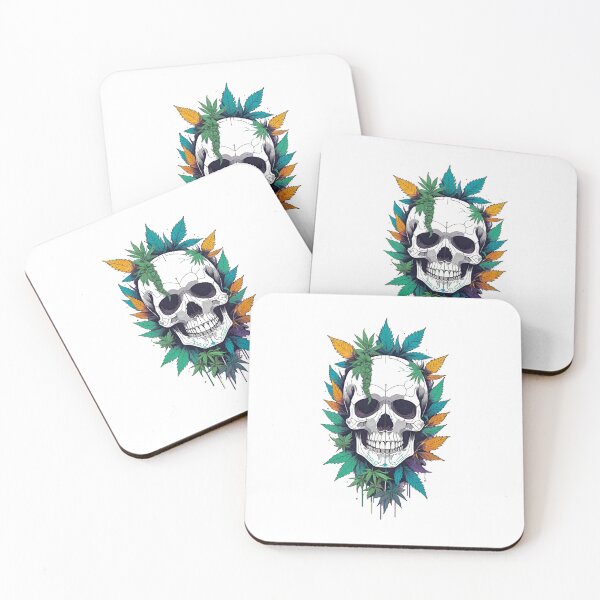 Item preview, Abstract Cannabis Skull designed and sold by jpvoodoo.