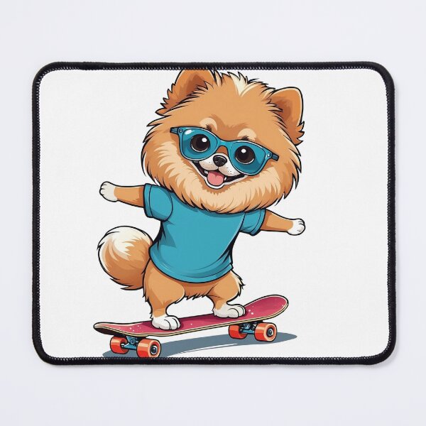 Item preview, A Cute Pomeranian dog Playing skateboard designed and sold by chathai.