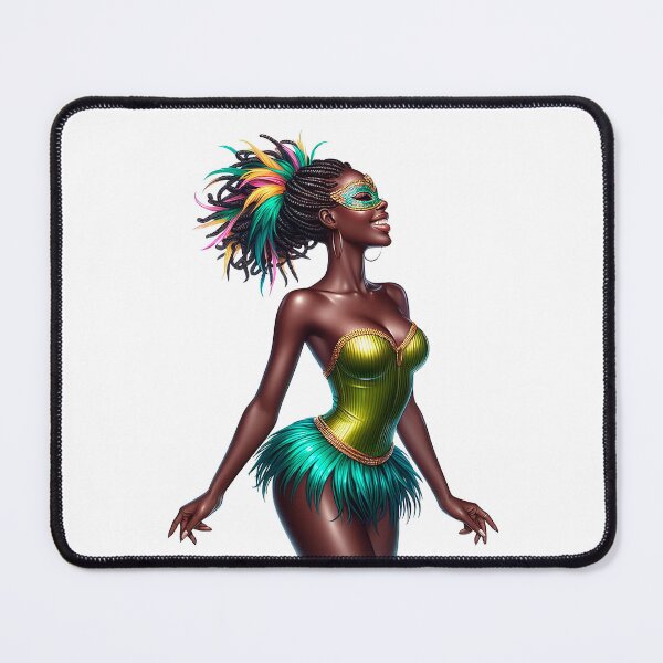 Item preview, Carnival Black Woman, Carnival Girl, Afro American Girl, Mardi Gras Parade, Mardi Gras Party. designed and sold by gabrielakrall.