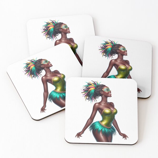 Item preview, Carnival Black Woman, Carnival Girl, Afro American Girl, Mardi Gras Parade, Mardi Gras Party. designed and sold by gabrielakrall.