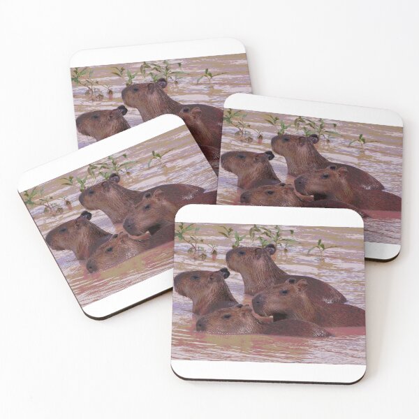 Item preview, Capybaras Bathing designed and sold by KingdomWildlife.