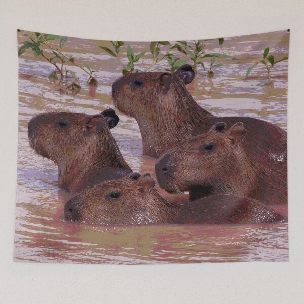 Item preview, Capybaras Bathing designed and sold by KingdomWildlife.