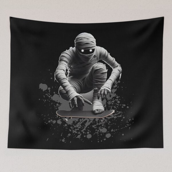 Item preview, MUMMY ON THE SKATEBOARD designed and sold by justyna-s28.