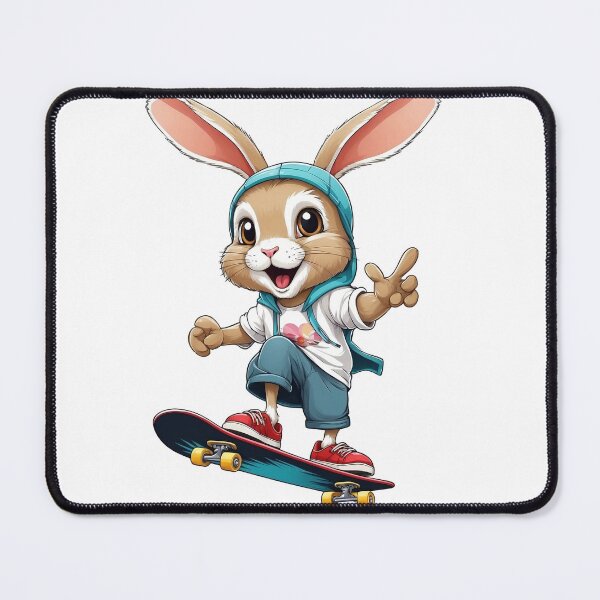 Item preview, A Cute rabbit Playing skateboard designed and sold by chathai.