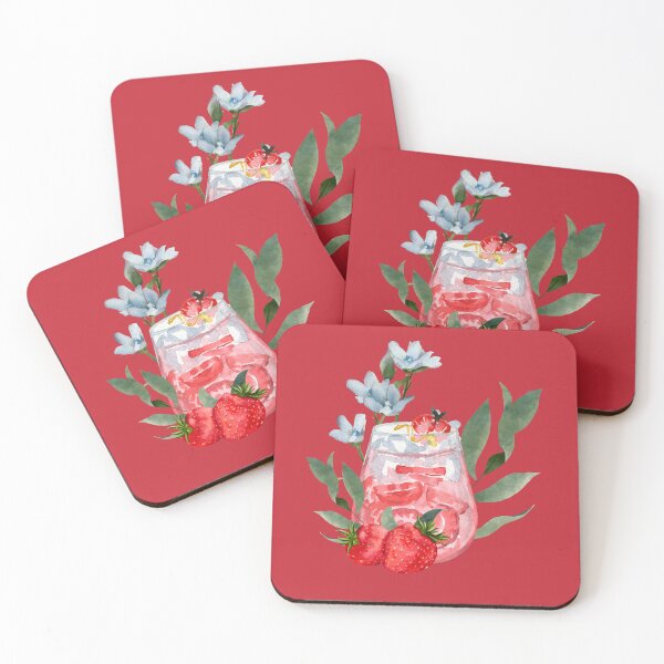 Item preview, Floral Strawberry Cordial designed and sold by DreamingDuck.