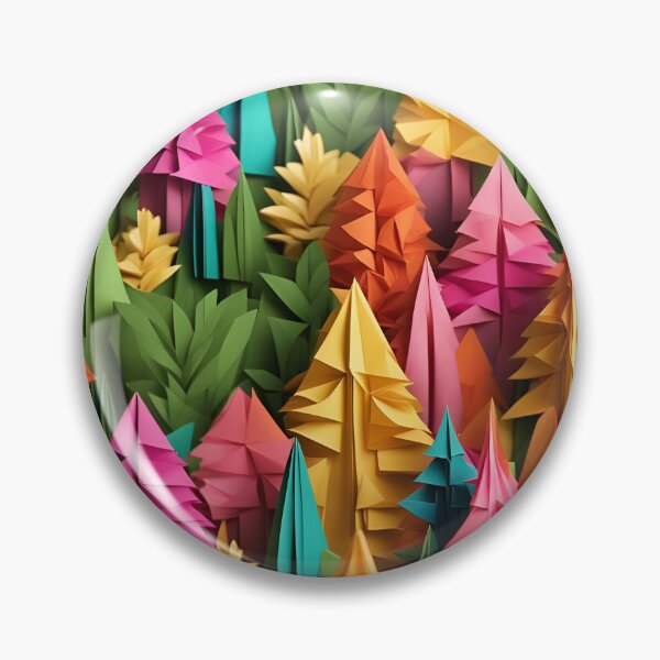 Item preview, Origami Art - Chromatic Canopy: A Kaleidoscopic Forest Adventure designed and sold by ArtfulFolds.