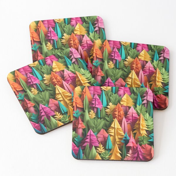 Item preview, Origami Art - Chromatic Canopy: A Kaleidoscopic Forest Adventure designed and sold by ArtfulFolds.