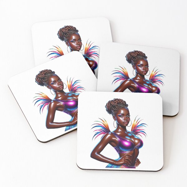 Item preview, Carnival Black Woman, Carnival Girl, Parade Afro Woman, Afro American Girl, Mardi Gras Parade, Mardi Gras Party. designed and sold by gabrielakrall.