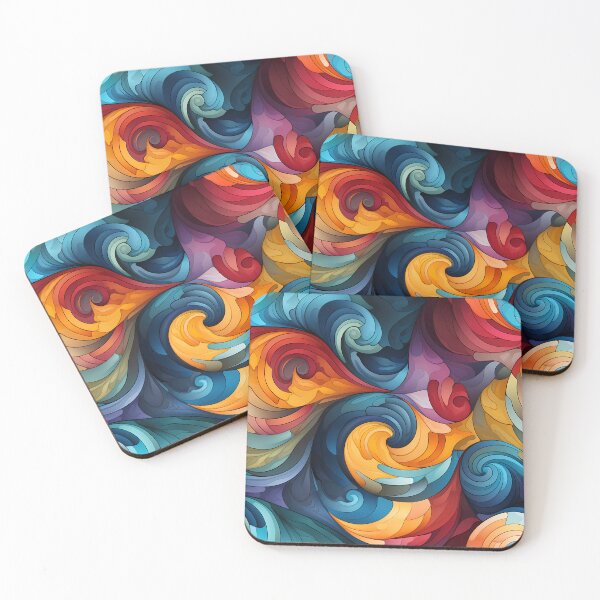 Item preview, Colorful Waves Seamless Art. bstract art. designed and sold by GiveMeMood.