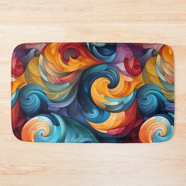 Item preview, Colorful Waves Seamless Art. bstract art. designed and sold by GiveMeMood.