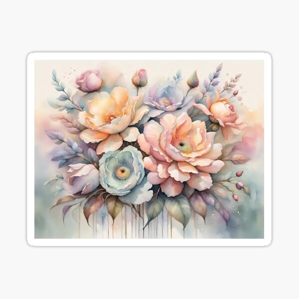 Item preview, Soft pastel flowers designed and sold by LilithsDesires.