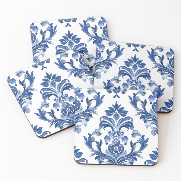 Item preview, Stylish Blue Jacquard Watercolour Pattern  designed and sold by Deepestblue.