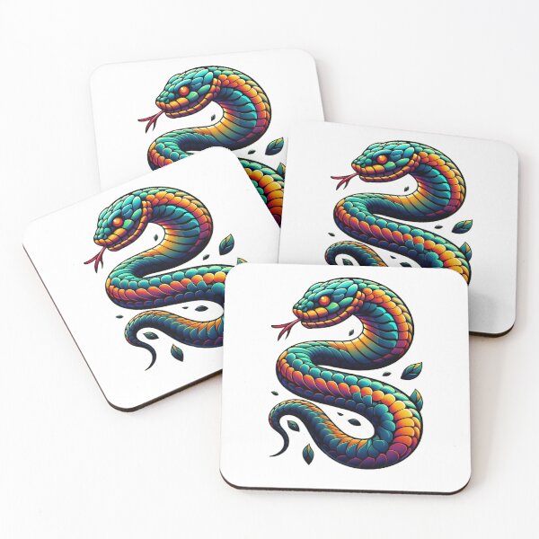 Item preview, Awesome Colored Snake Tattoo Art Snake Lover Gift  designed and sold by SlocifieShop.