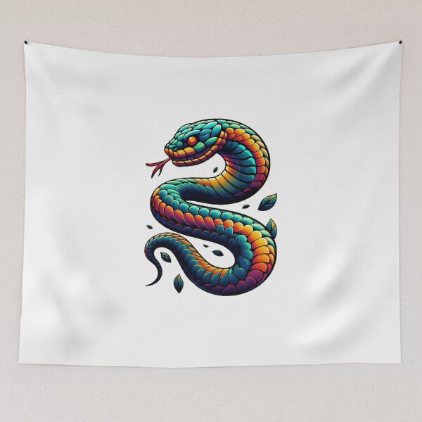 Item preview, Awesome Colored Snake Tattoo Art Snake Lover Gift  designed and sold by SlocifieShop.