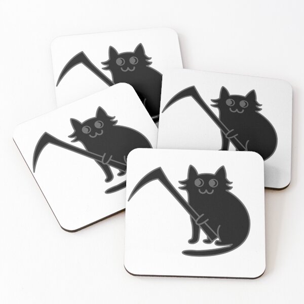 Item preview, Cat holding a scyte all black designed and sold by Fyleth.