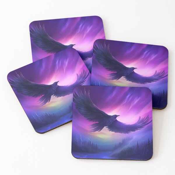 Item preview, Black Raven: Twilight Sky, Purple Crow, Winter Landscape designed and sold by Fantasy Masterpiece.