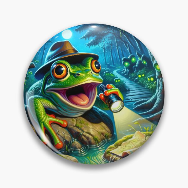 Item preview, Enchanted Forest Explorer Frog designed and sold by sweetbelle.