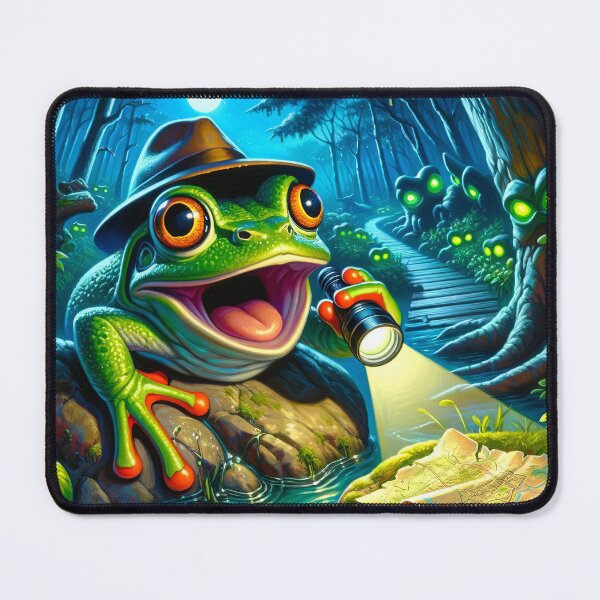 Item preview, Enchanted Forest Explorer Frog designed and sold by sweetbelle.
