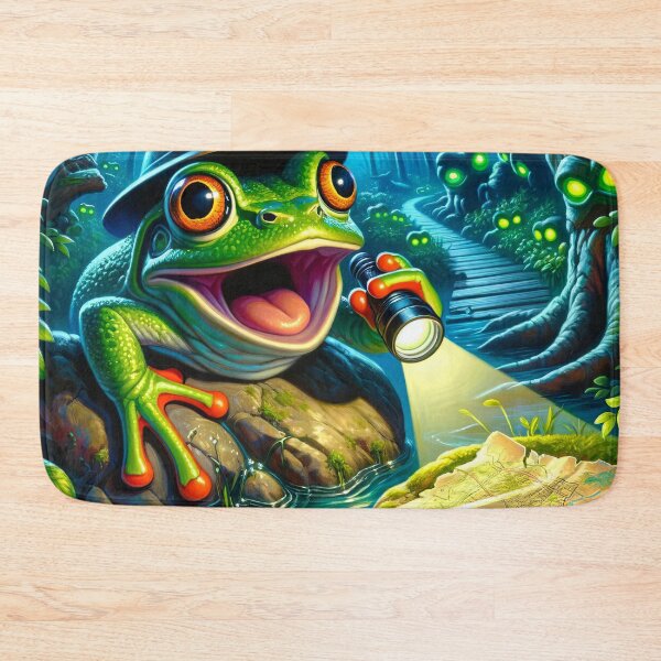 Item preview, Enchanted Forest Explorer Frog designed and sold by sweetbelle.