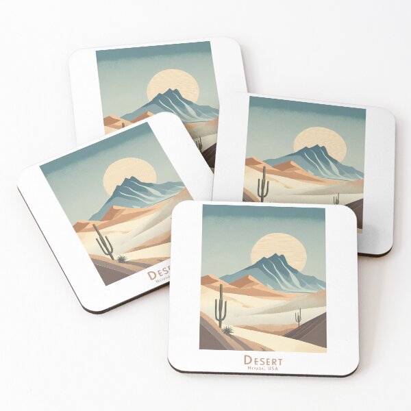 Item preview, Stylish Minimal Nevada Desert Poster - Vintage Travel Design designed and sold by pod24.