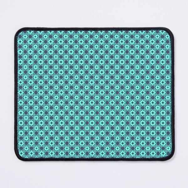 Item preview, Teal Background Blue Octagon & Arrows Infinite Endless Pattern designed and sold by Alchemy-A-La-G.
