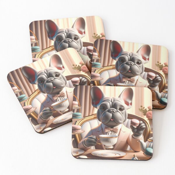 Item preview, Tea Time with Monsieur Frenchie: High Society Paws designed and sold by Appsmiths.