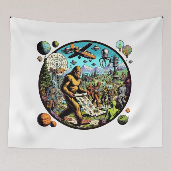 Item preview, Galactic Scavenger Hunt  | Bigfoot And Aliens | Ufo | Believe designed and sold by ShopCoolStop.