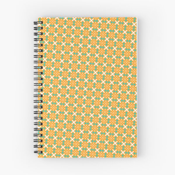 Item preview, Orange Teal White Plus & Squares Infinite Endless Pattern designed and sold by Alchemy-A-La-G.