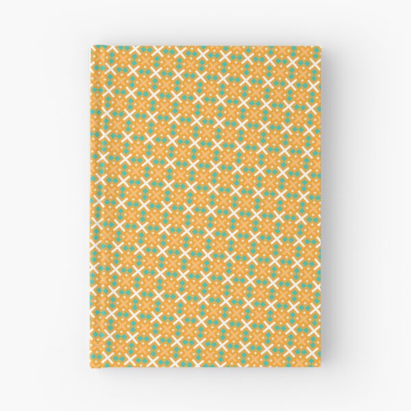 Item preview, Orange Teal White Plus & Squares Infinite Endless Pattern designed and sold by Alchemy-A-La-G.
