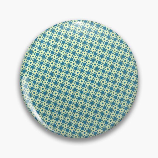 Item preview, Yellow Background Blue Octagon & Arrows Infinite Endless Pattern designed and sold by Alchemy-A-La-G.