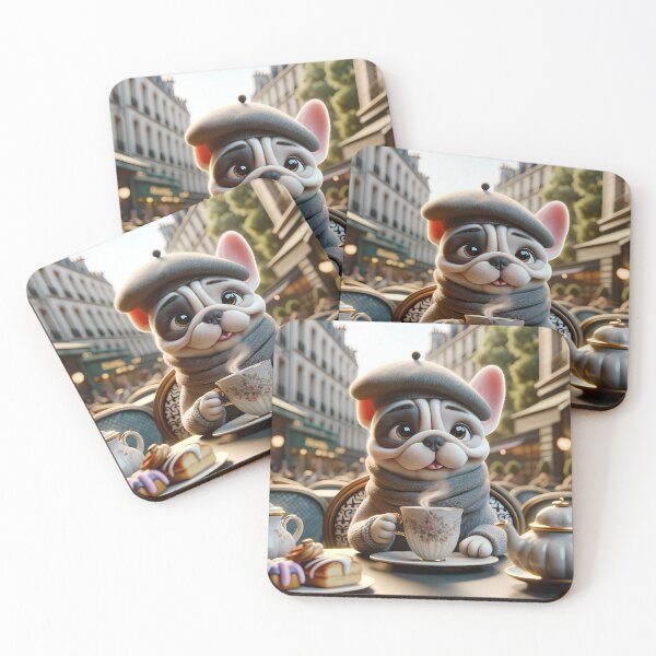 Item preview, Café Paws in Paris: A Bulldog's Tea Retreat designed and sold by Appsmiths.