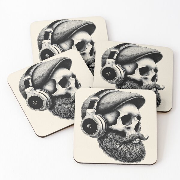 Item preview, Skull wearing Headphones #14 designed and sold by elektronen.