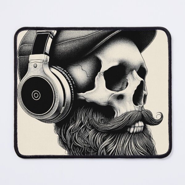 Item preview, Skull wearing Headphones #14 designed and sold by elektronen.