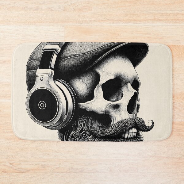 Item preview, Skull wearing Headphones #14 designed and sold by elektronen.