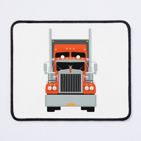 Item preview, red semi truck front view designed and sold by wectorworld.