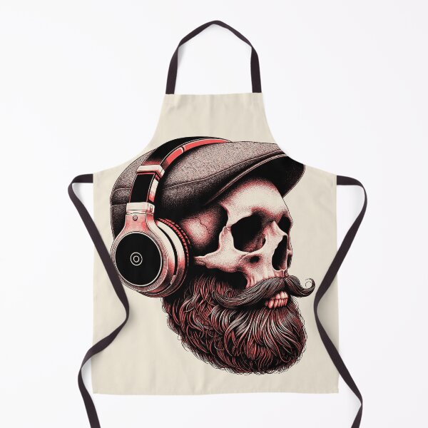 Item preview, Skull wearing Headphones #14 [Red & Black] designed and sold by elektronen.