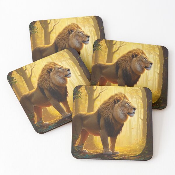 Item preview, Golden Lion in the forest designed and sold by WildArtista.