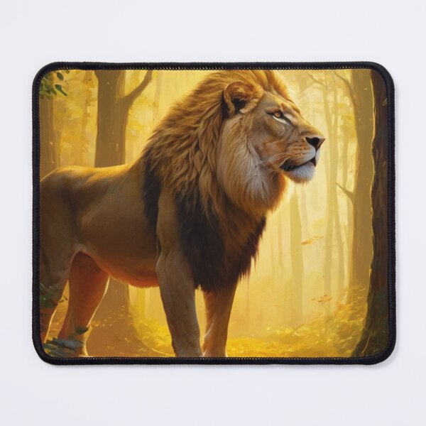 Item preview, Golden Lion in the forest designed and sold by WildArtista.