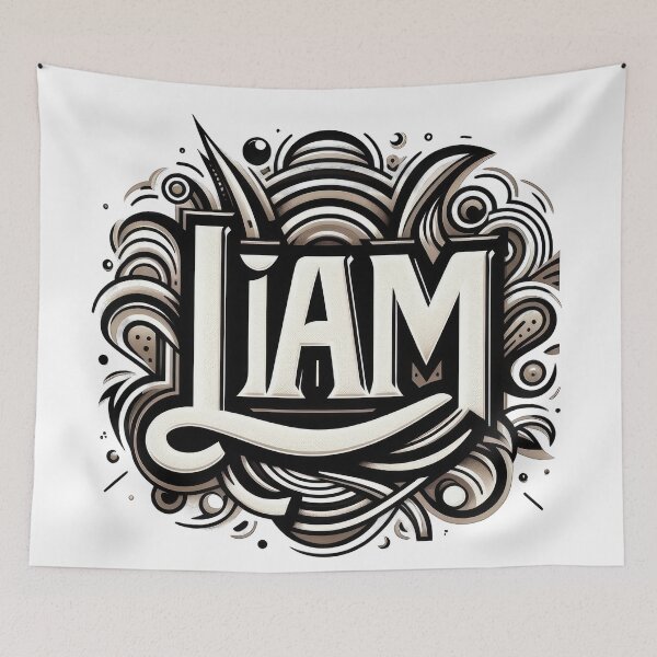 Item preview, Personalised Initial Name Liam designed and sold by joyfulcow.