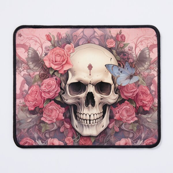 Item preview, Gothic Bloom - Skull & Flowers Artwork designed and sold by pooshda.