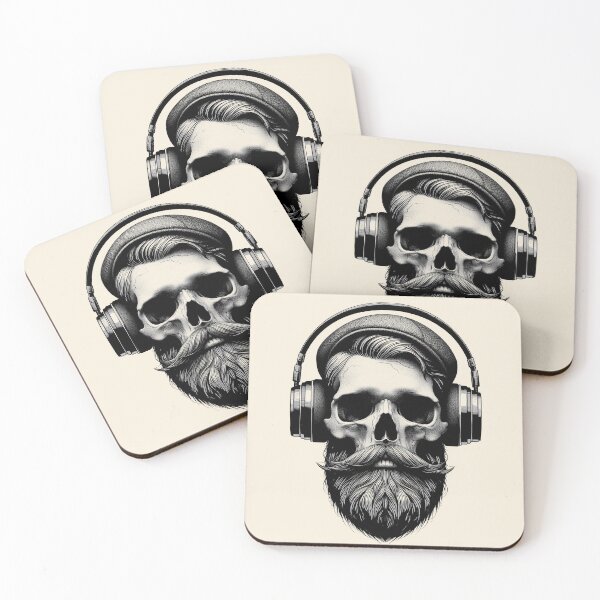 Item preview, Skull wearing Headphones #15 designed and sold by elektronen.