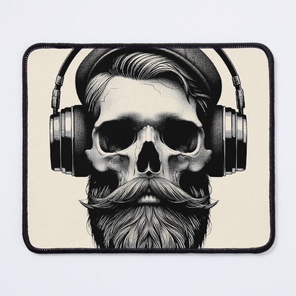 Item preview, Skull wearing Headphones #15 designed and sold by elektronen.